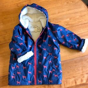 Hatley Rain Coat Red Dogs Size 4 toddler